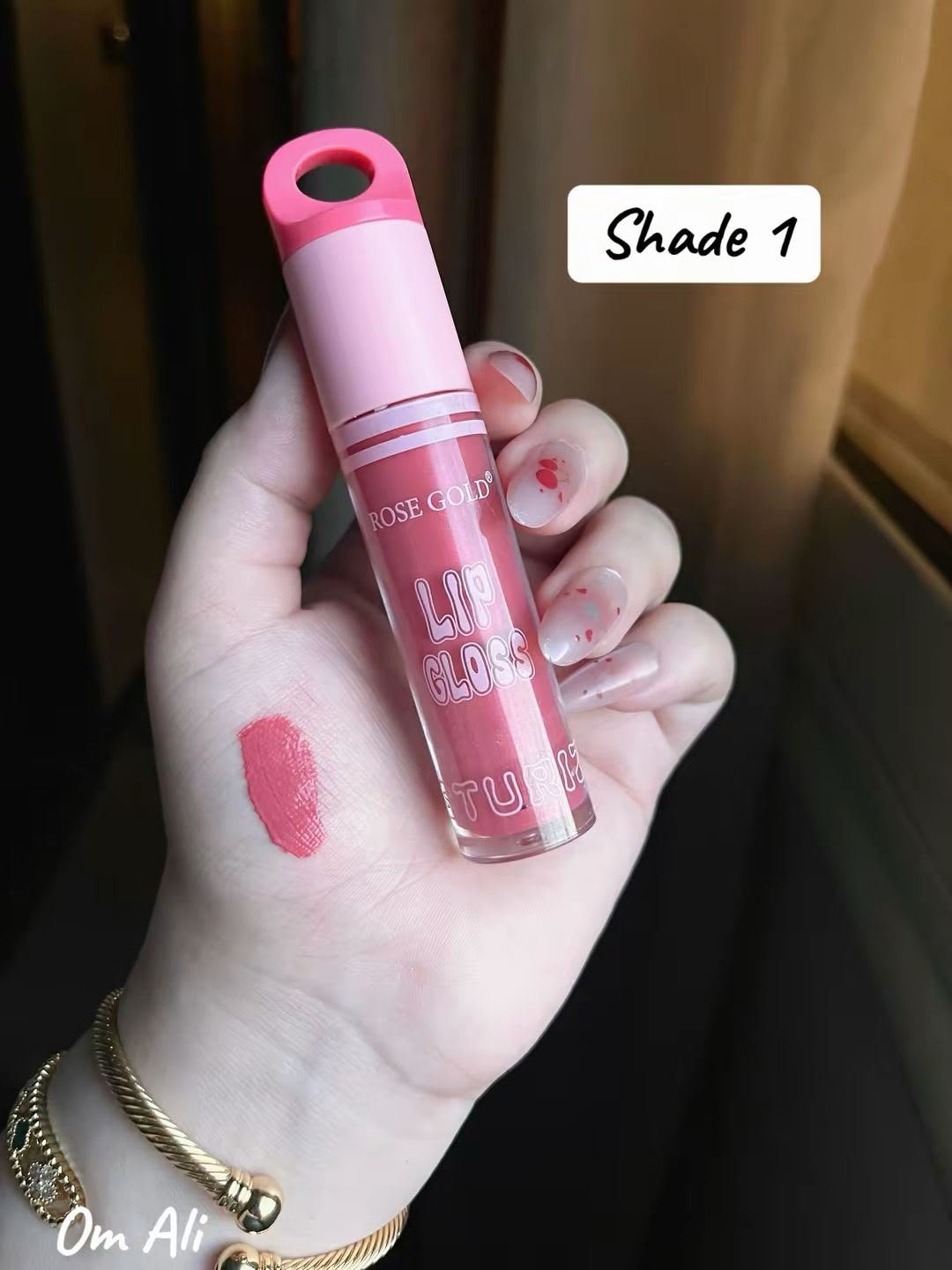 Rose gold lip gloss